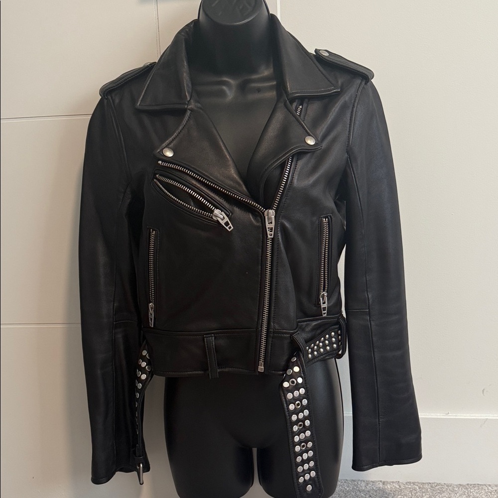 Blank NYC Black Studded Leather Jacket